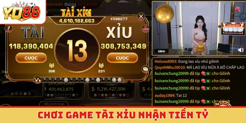 Chơi game tài xỉu nhận tiền tỷ